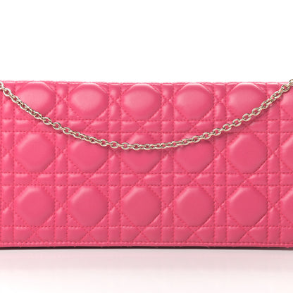 Christian Dior Lambskin Cannage Lady Dior Convertible Clutch Fuchsia 8 of 14