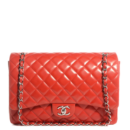 Chanel Lambskin Quilted Maxi Double Flap Red 1 of 10