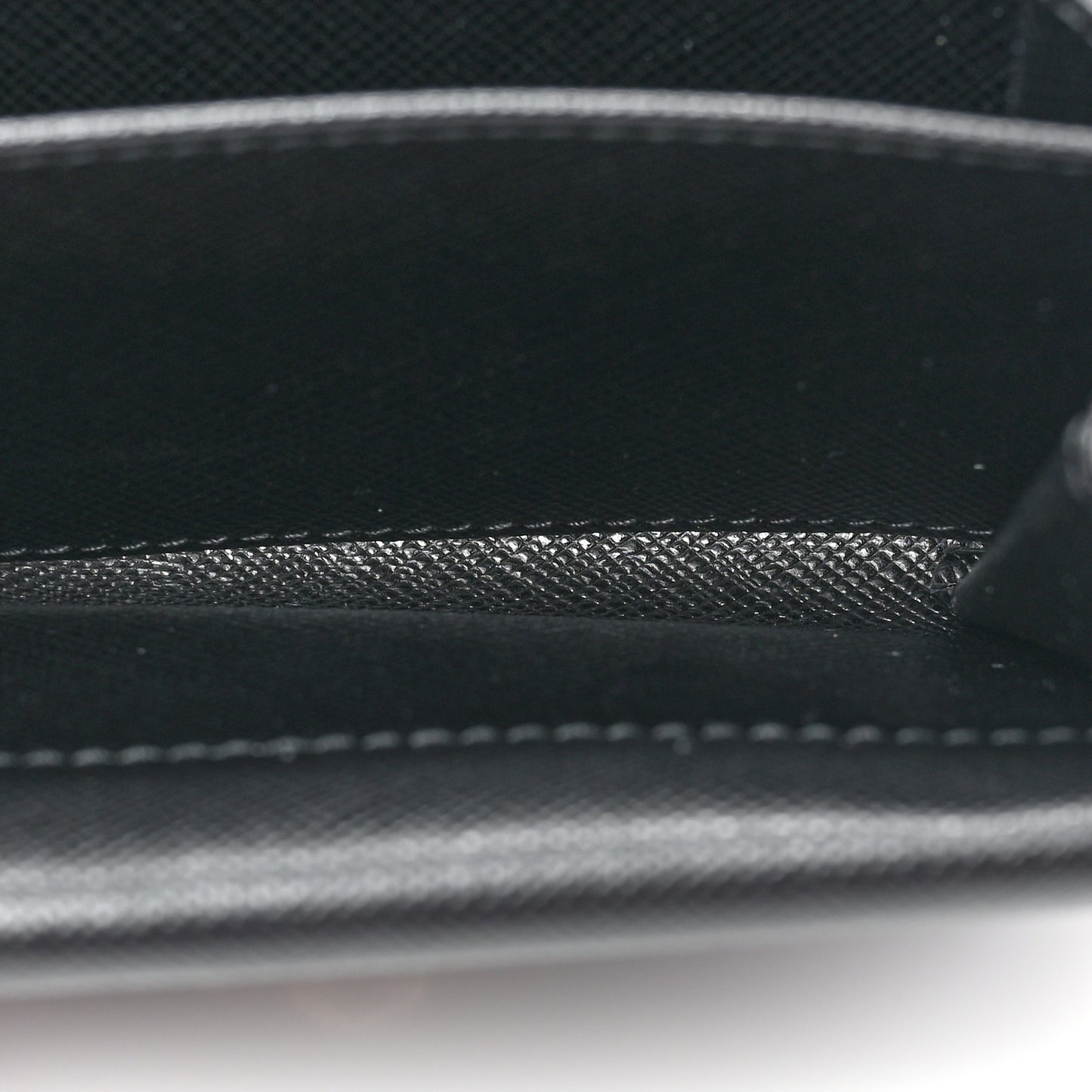 Saffiano Foldover Card Holder Wallet Black