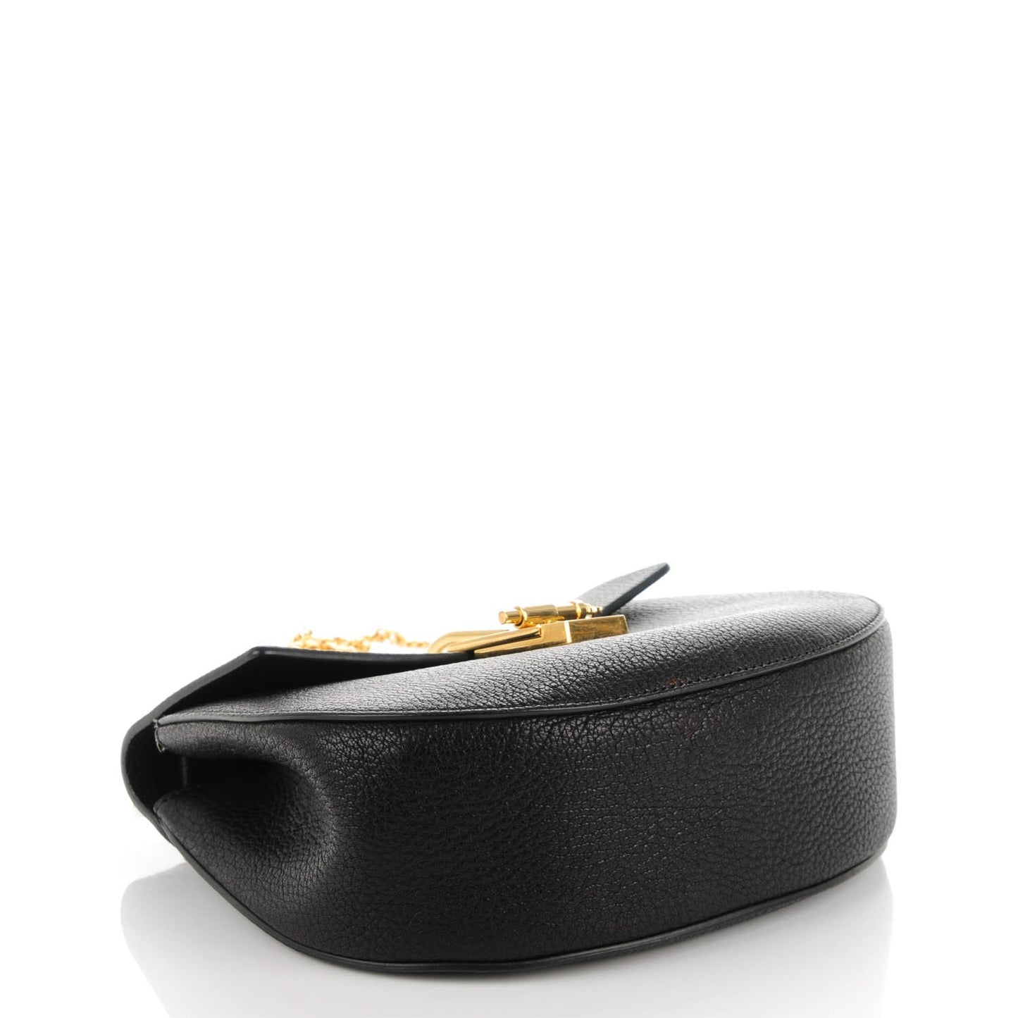 Grained Lambskin Drew Shoulder Bag Black