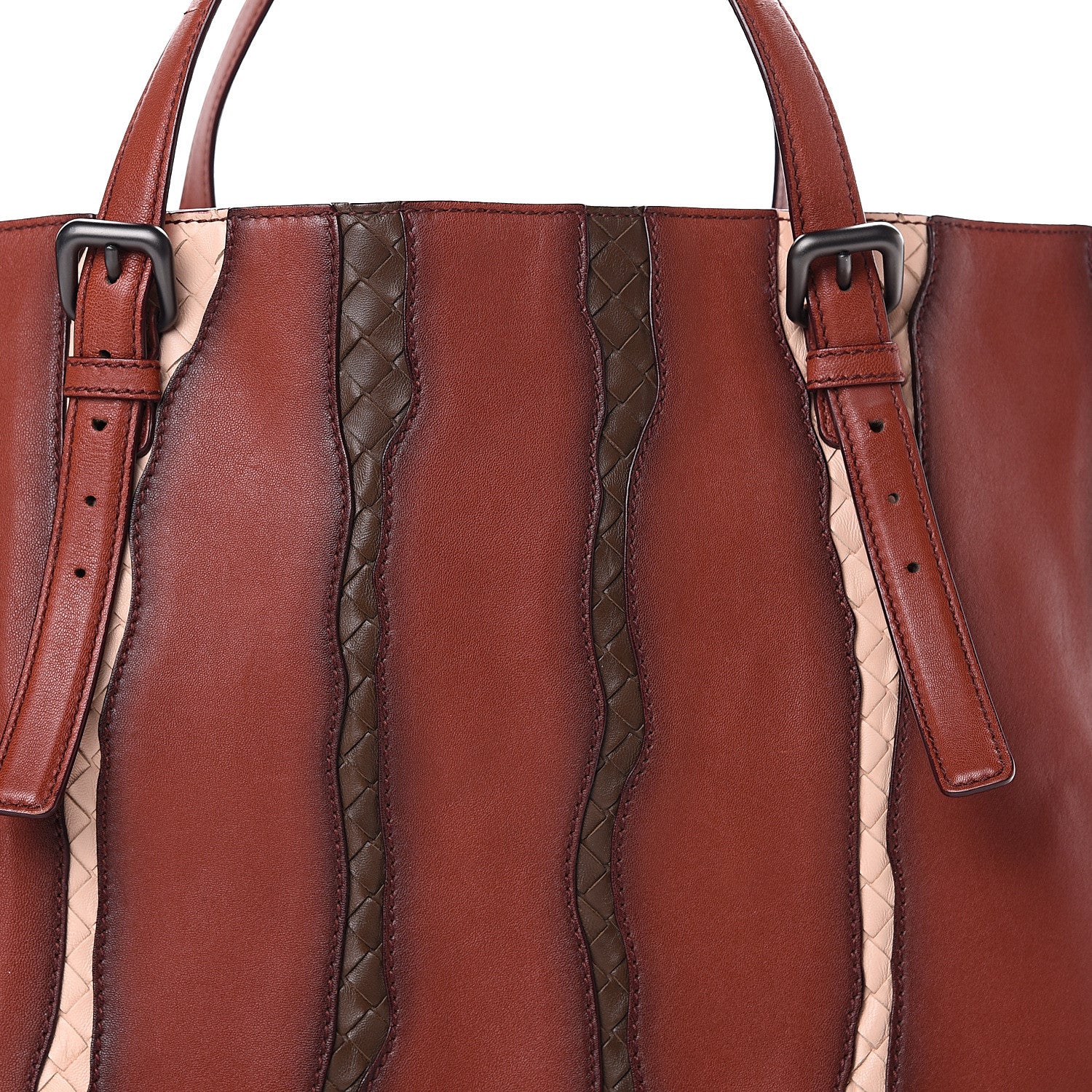 Bottega Veneta Calfskin Nappa Intrecciato Tote Brique Flamingo Truffle 16 of 23
