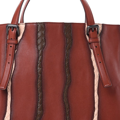 Bottega Veneta Calfskin Nappa Intrecciato Tote Brique Flamingo Truffle 16 of 23