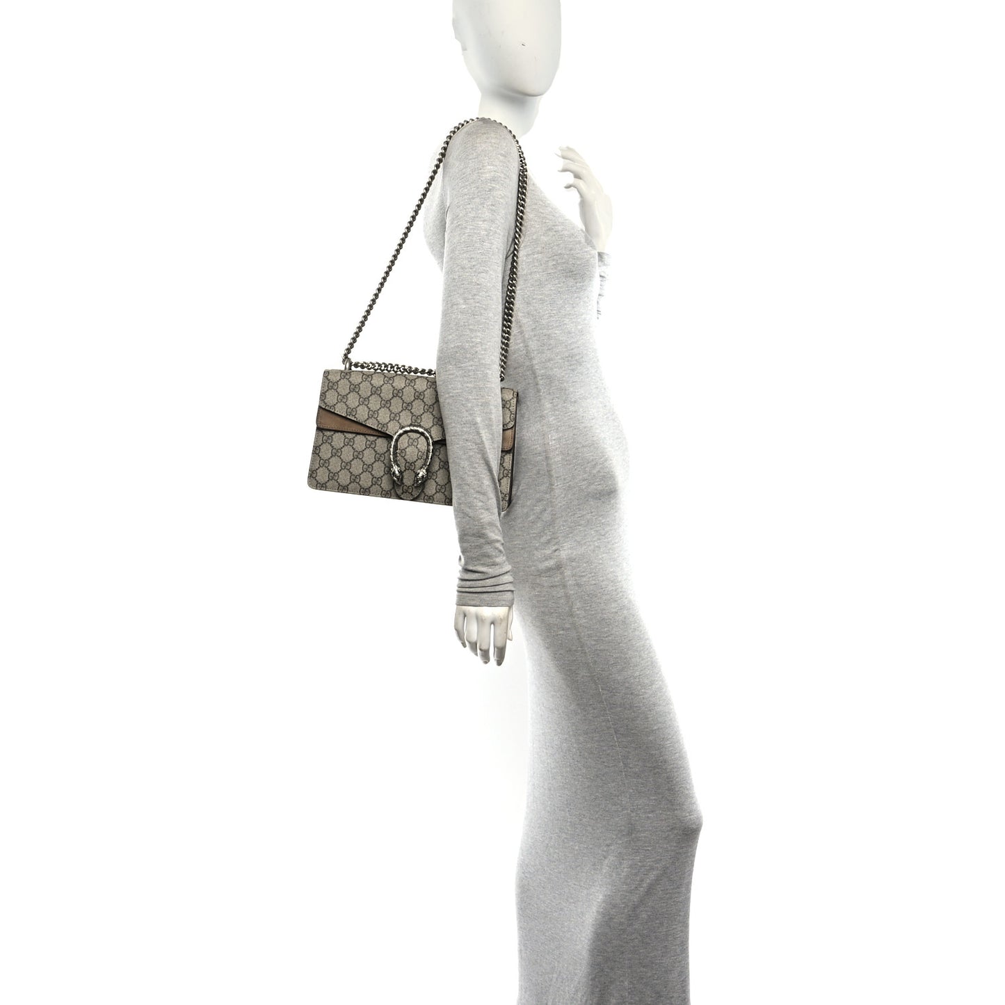 GG Supreme Monogram Small Dionysus Shoulder Bag Taupe
