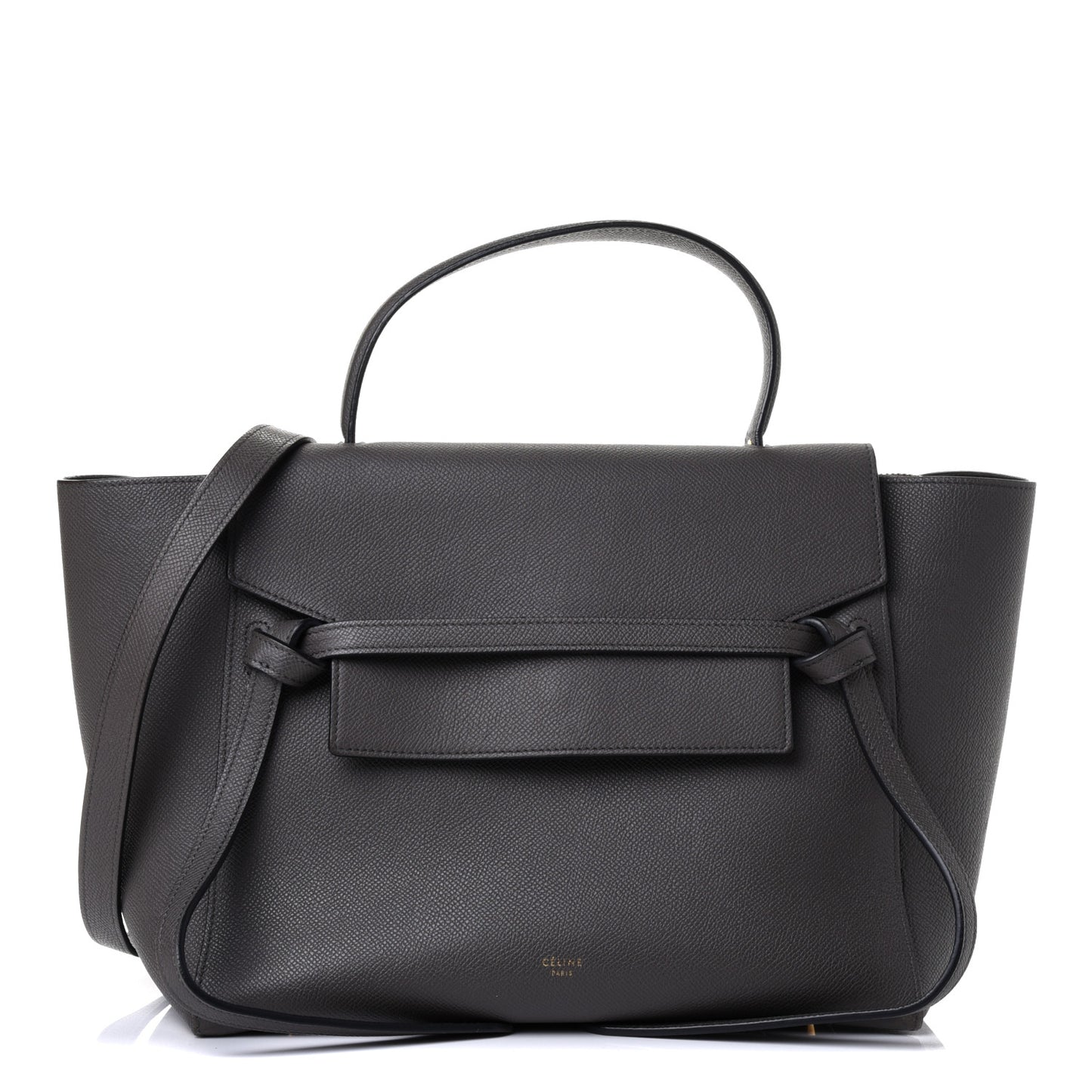 Grained Calfskin Mini Belt Bag Grey
