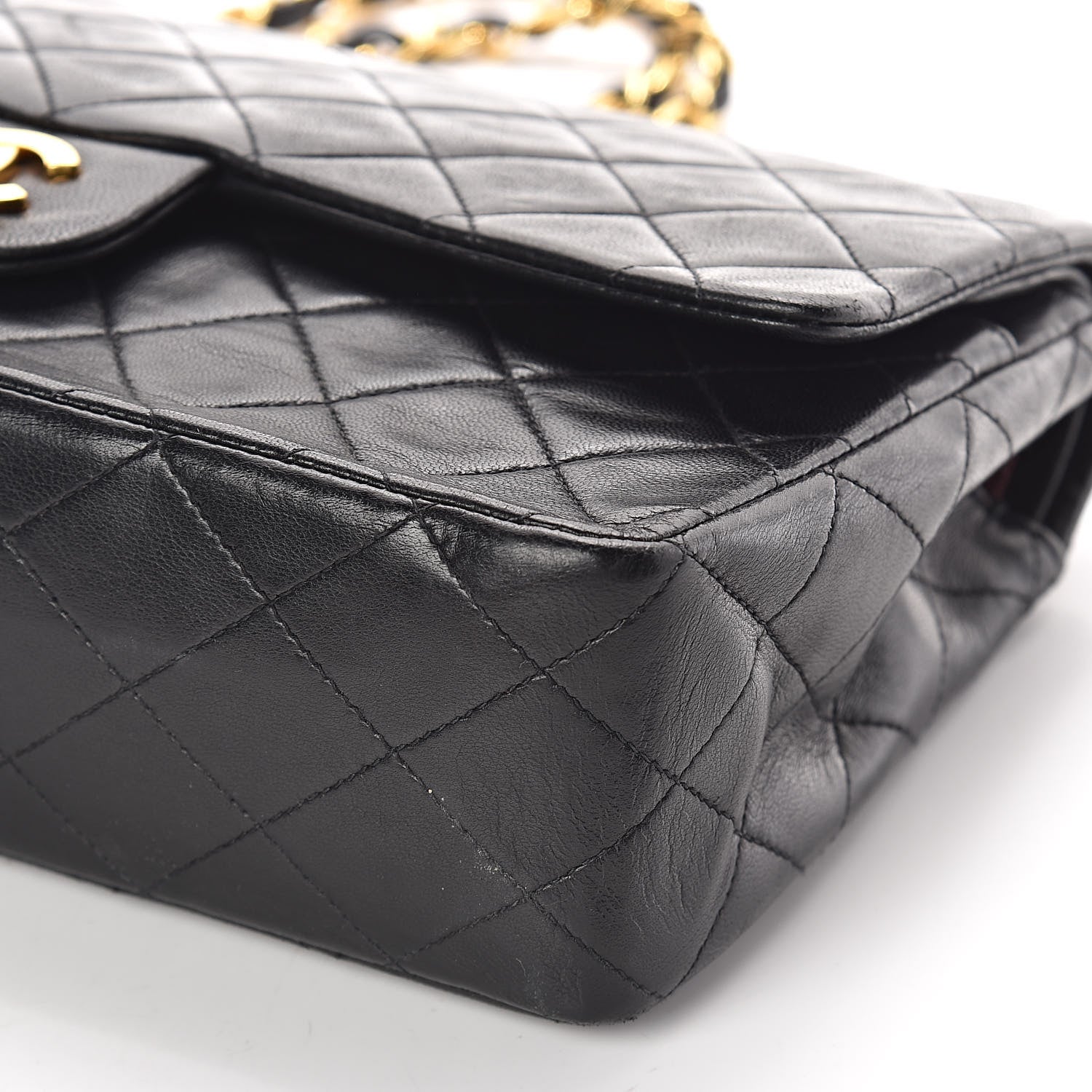 Chanel Lambskin Quilted Medium Double Flap Black 11 of 11