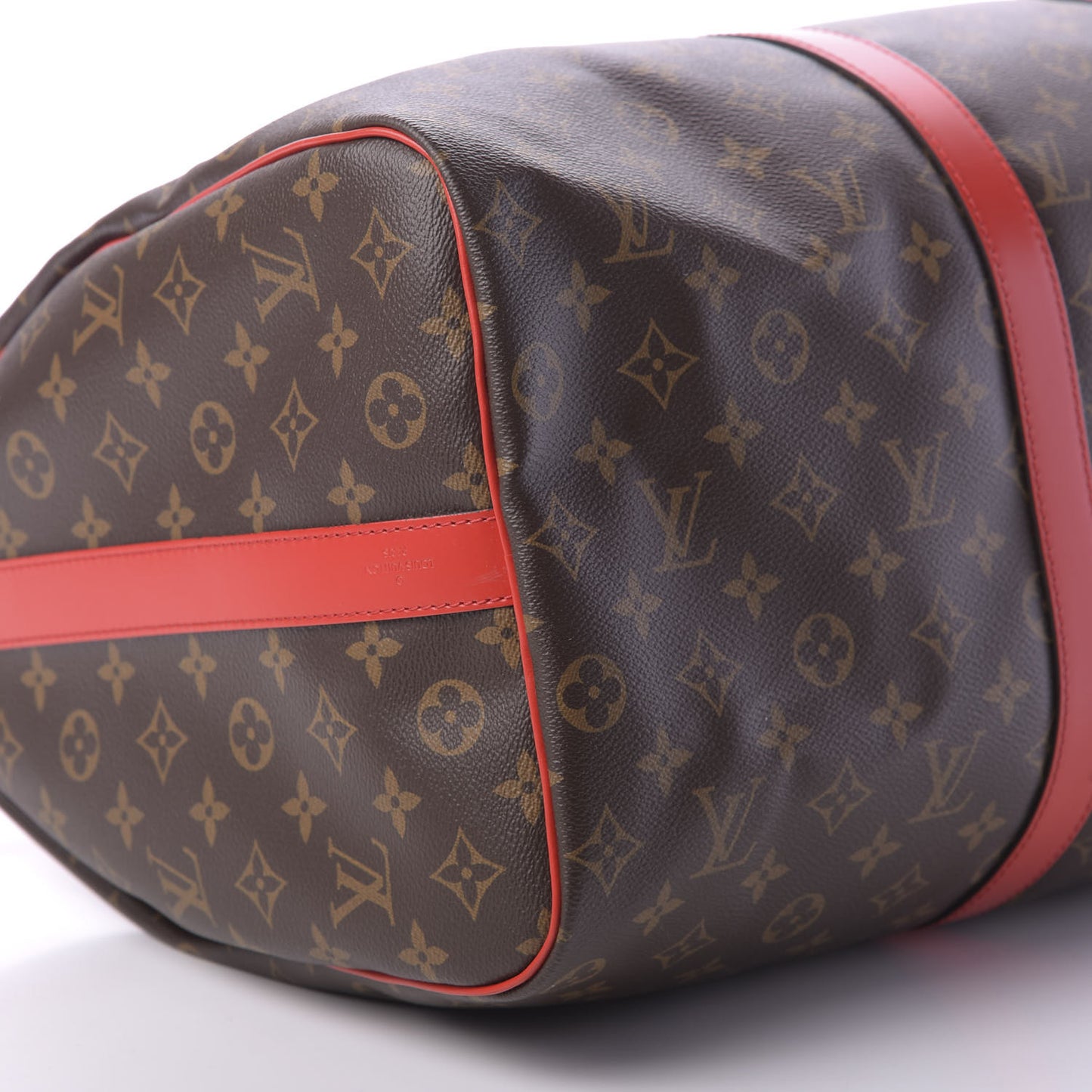Calfskin Monogram Keepall Bandouliere 50 Coquelicot
