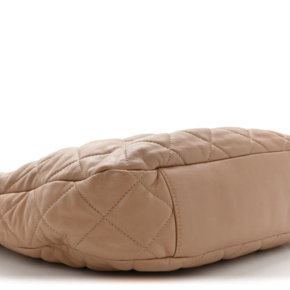 Chanel Lambskin Quilted Large CC Funky Town Hobo Beige 9 of 14