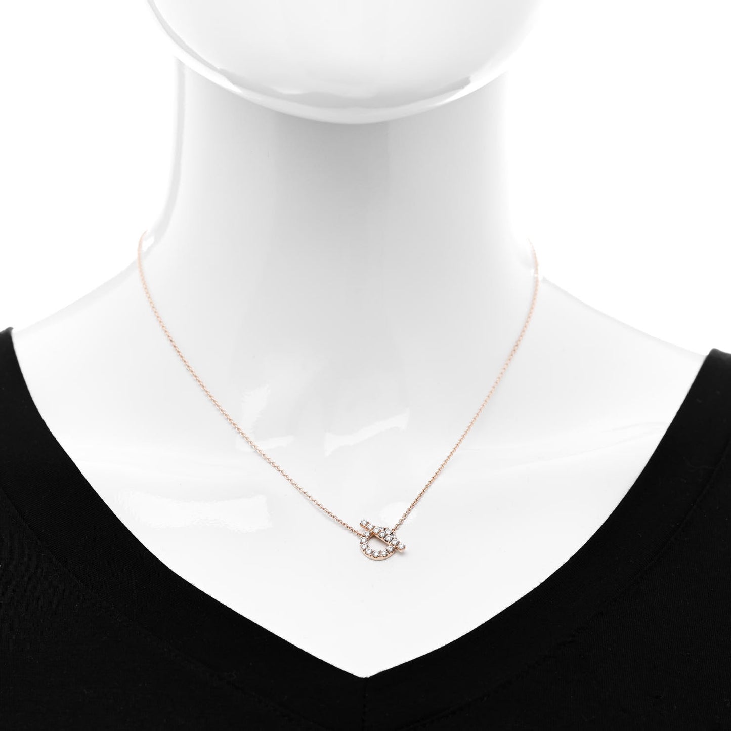 18K Rose Gold Diamond Finesse Pendant Necklace