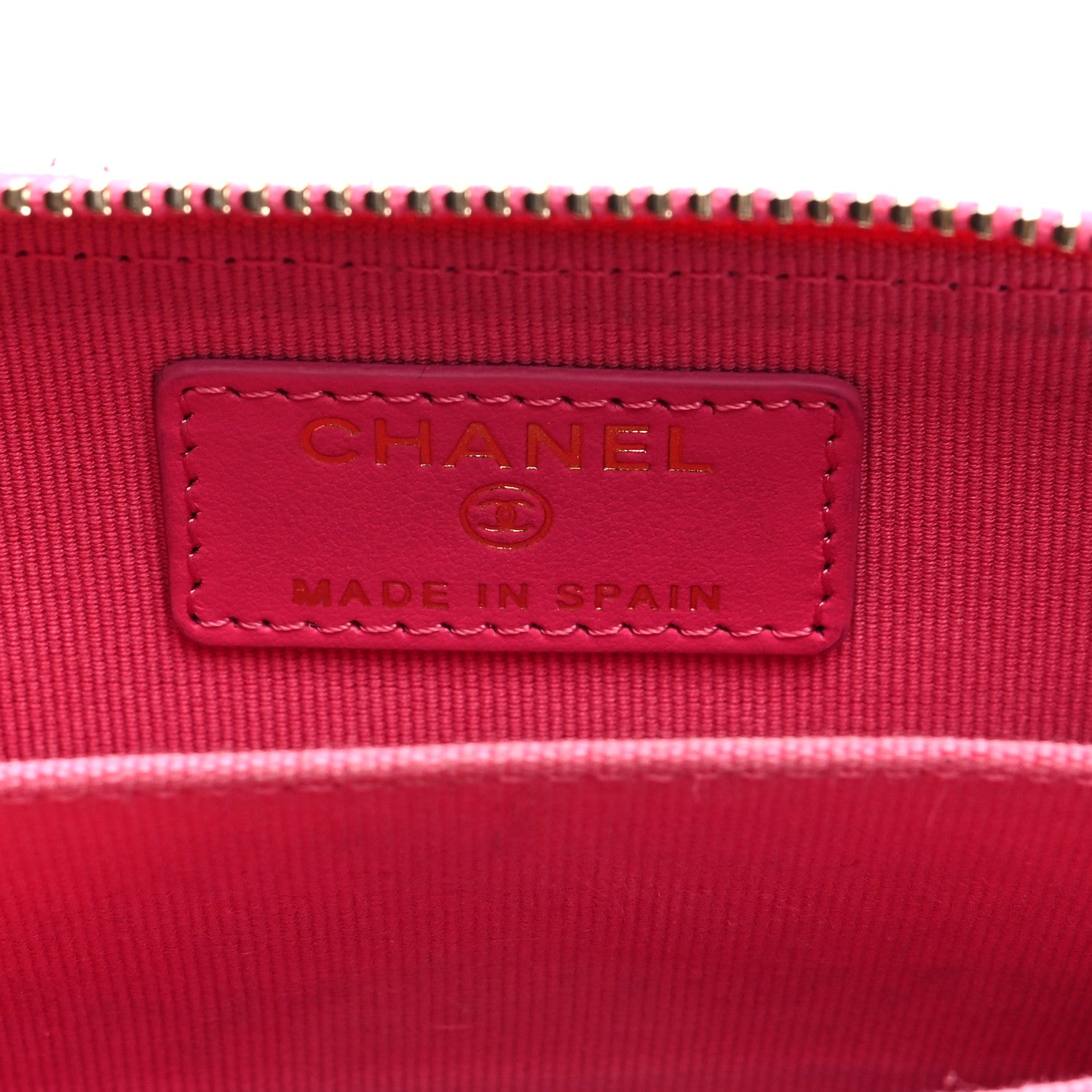 Chanel Caviar Quilted Zip Around Coin Purse Pink 6 of 7