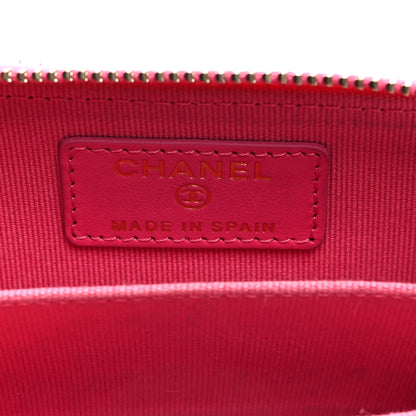 Chanel Caviar Quilted Zip Around Coin Purse Pink 6 of 7