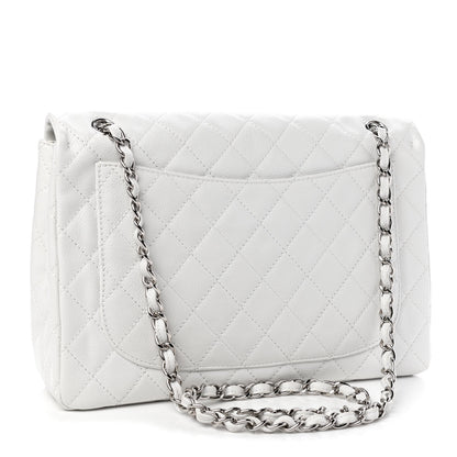 Chanel Caviar Quilted Maxi Single Flap White 2 of 8