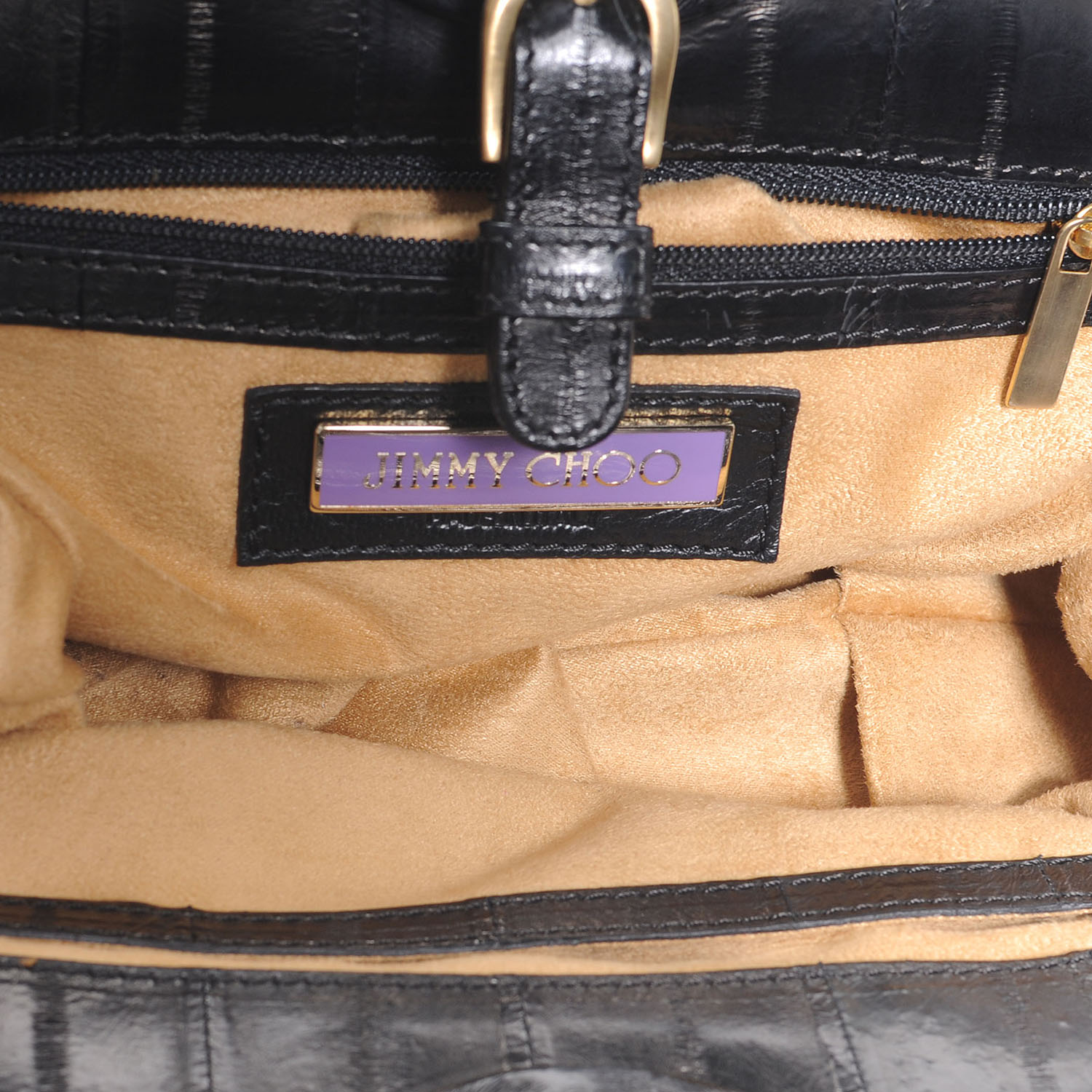 Jimmy Choo Eel Skin Clutch Black 5 of 6
