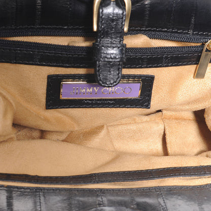 Jimmy Choo Eel Skin Clutch Black 5 of 6