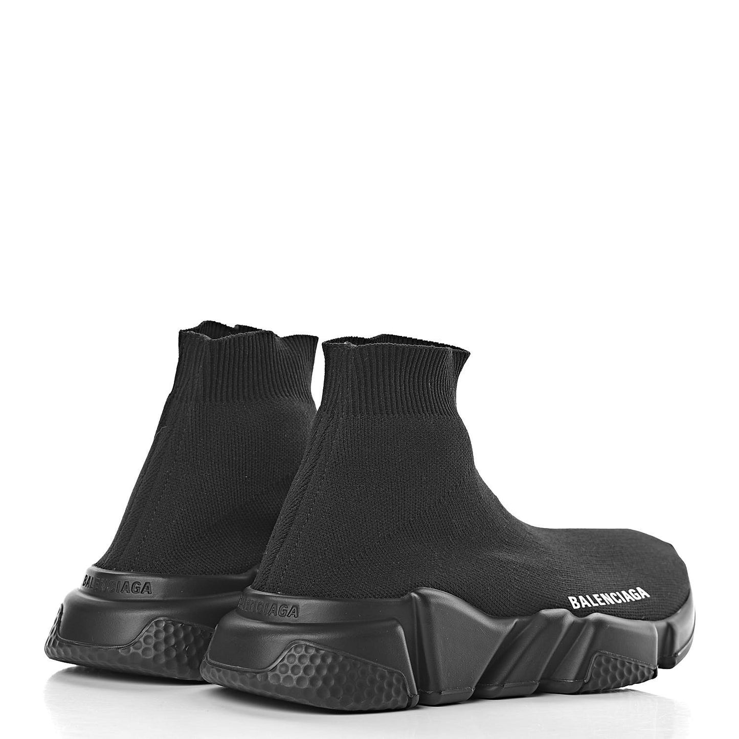 Neoprene Knit Womens Speed Sneakers 36 Black