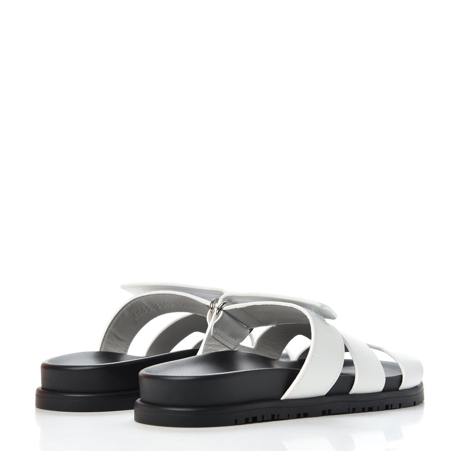 Hermes Calfskin Womens Chypre Sandals 37.5 White 4 of 11