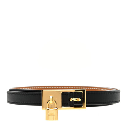 Hermes Swift Epsom 13mm Lucky 15 Belt 75 30 Black Gold 1 of 4