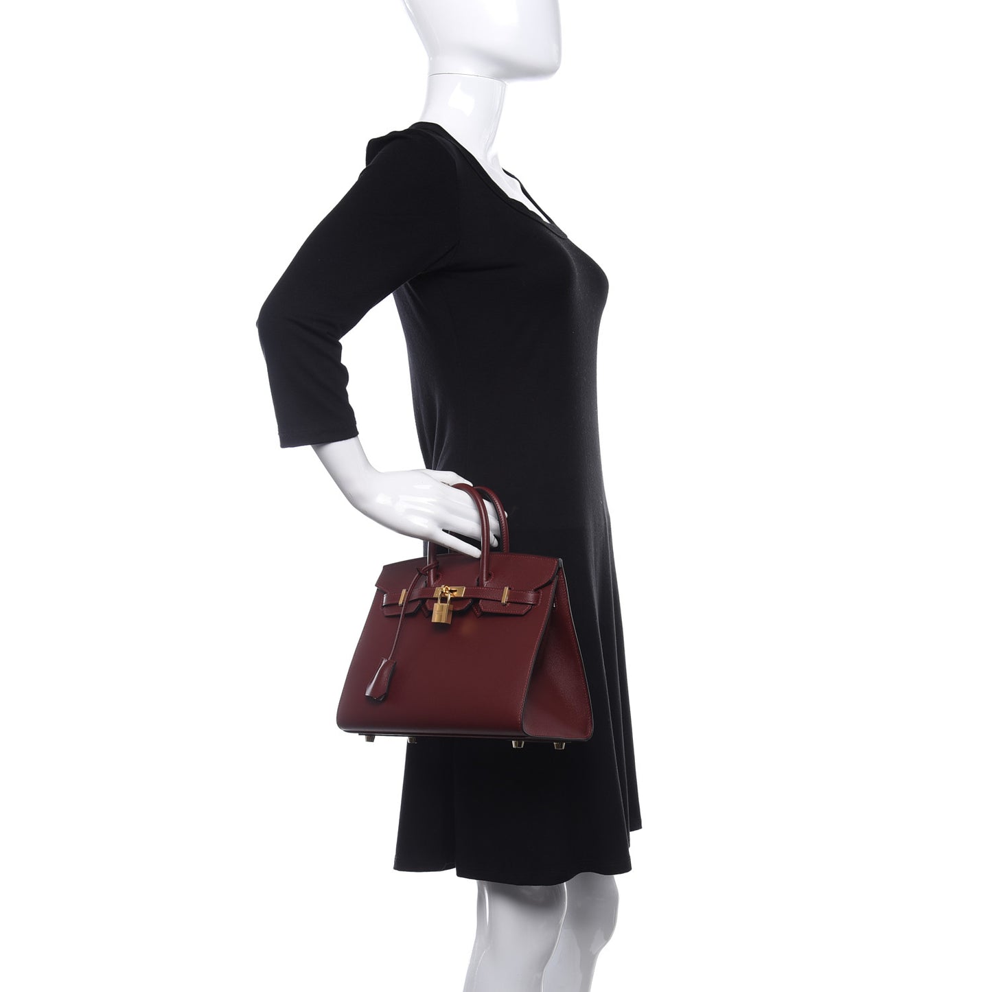 Madame Calfskin Birkin Sellier 25 Rouge H