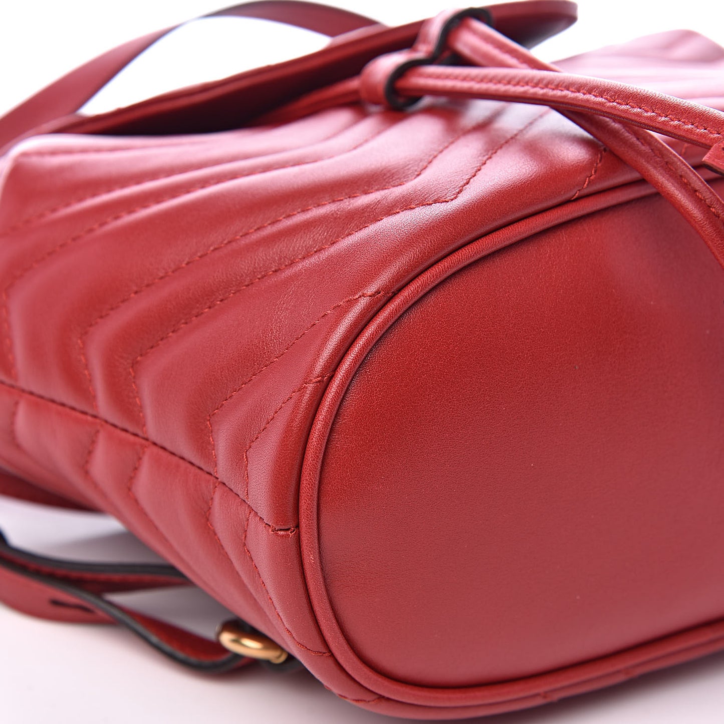 Calfskin Matelasse GG Marmont Flap Backpack Hibiscus Red