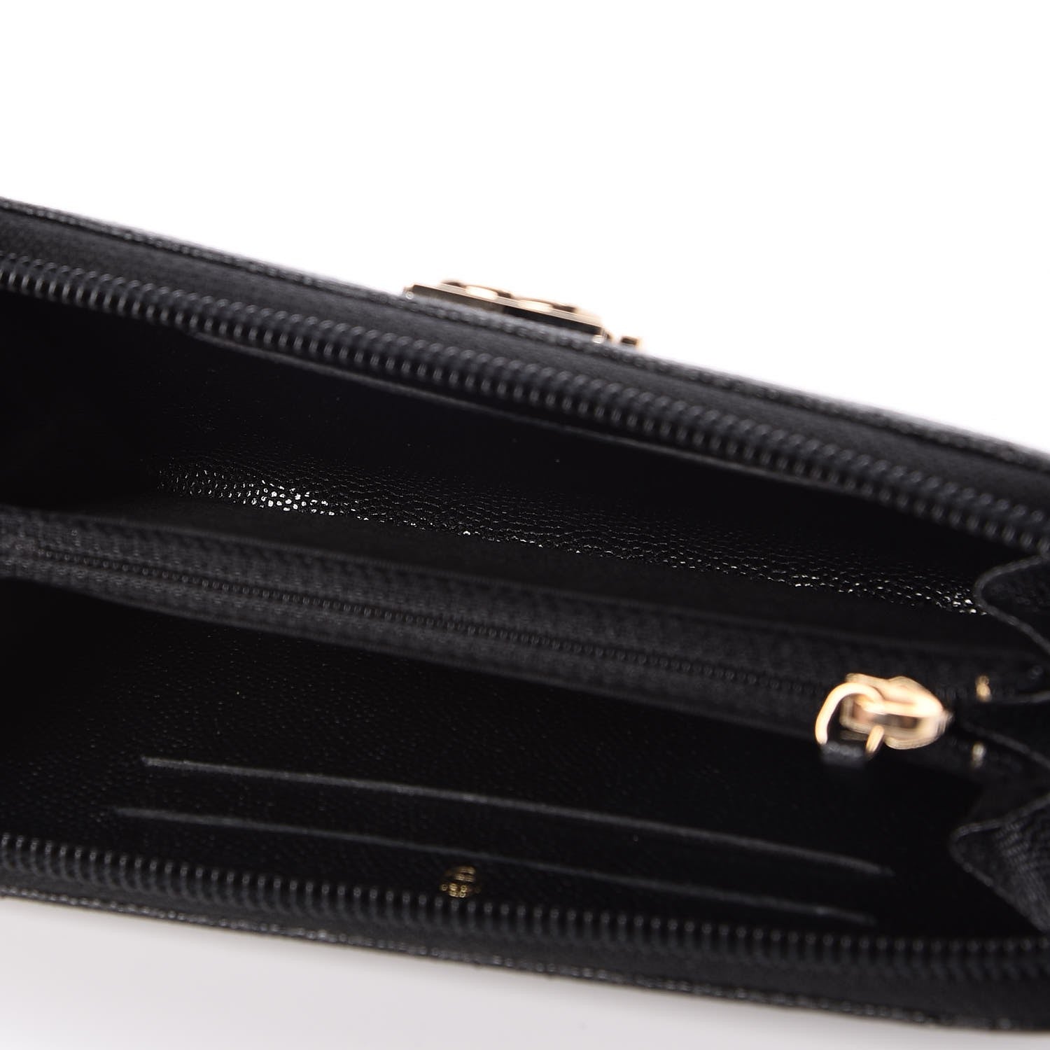 Chanel Caviar Quilted Boy Small Zip Around Wallet Black 5 of 10
