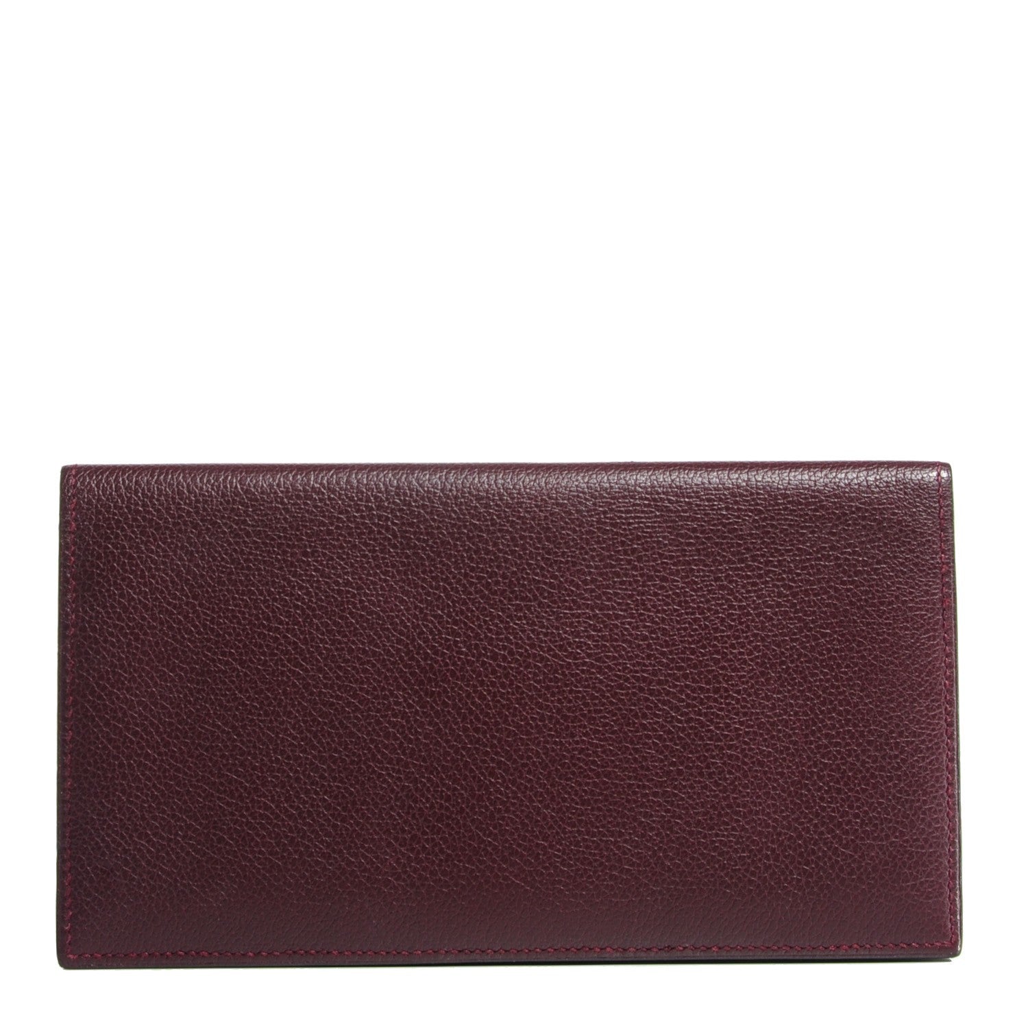 Hermes Evercolor MC2 Fleming Checkbook Holder Wallet Prune 1 of 7