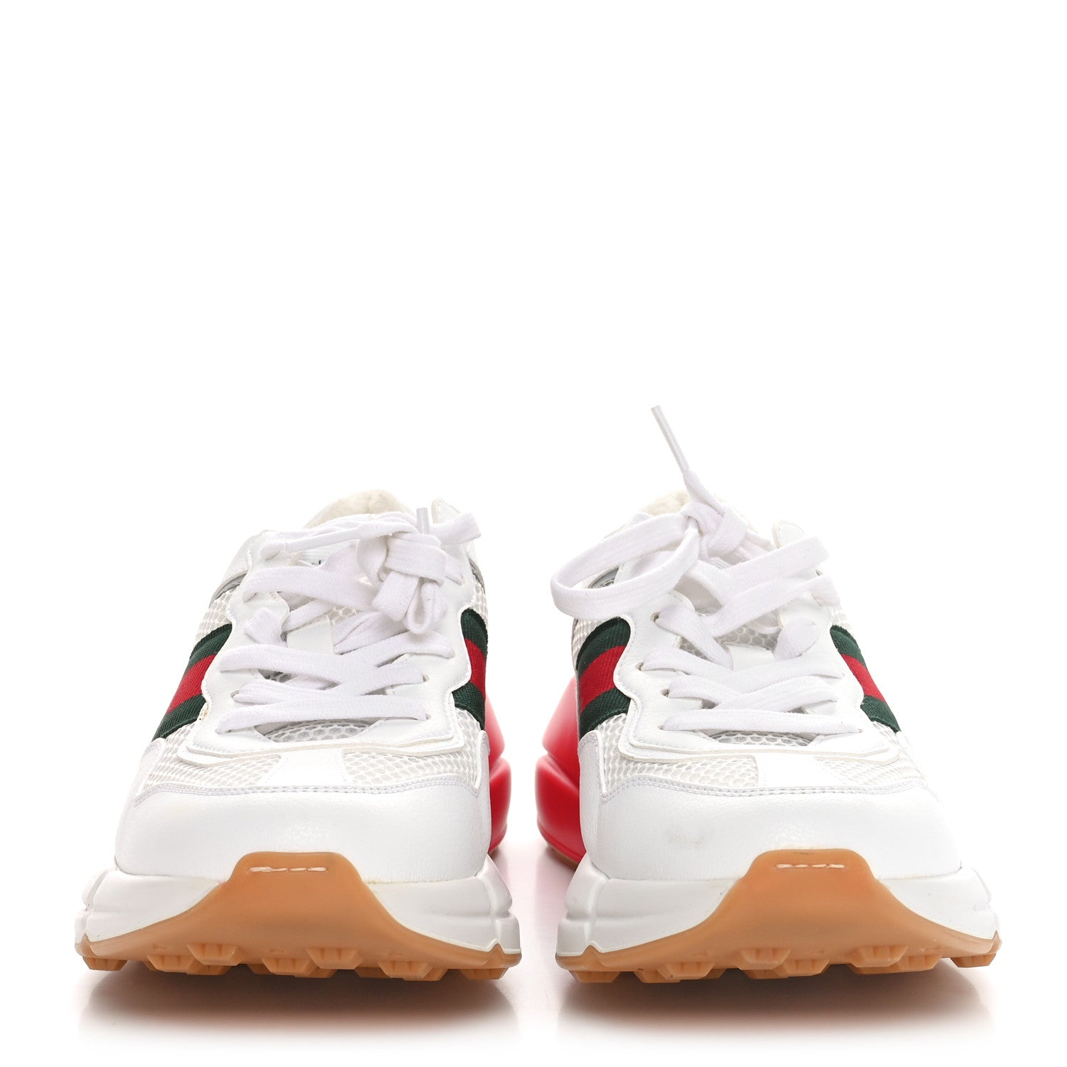 Gucci Lavaredo Eco Fabric Mesh Web Womens Rhyton Reflective Sneakers 37 Great White Water Rose Silver 2 of 9