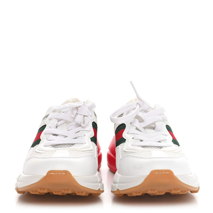 Gucci Lavaredo Eco Fabric Mesh Web Womens Rhyton Reflective Sneakers 37 Great White Water Rose Silver 2 of 9