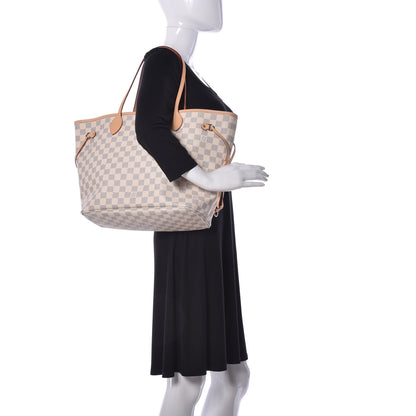 Louis Vuitton Damier Azur Neo Neverfull MM Rose Ballerine 2 of 12
