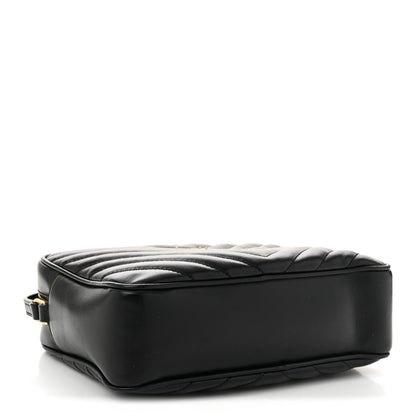 Saint Laurent Calfskin Matelasse Monogram Lou Camera Bag Black 4 of 10