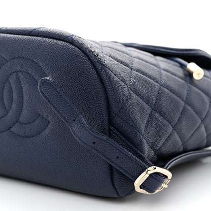 Chanel Caviar Quilted Small Filigree Backpack Navy 10 of 10
