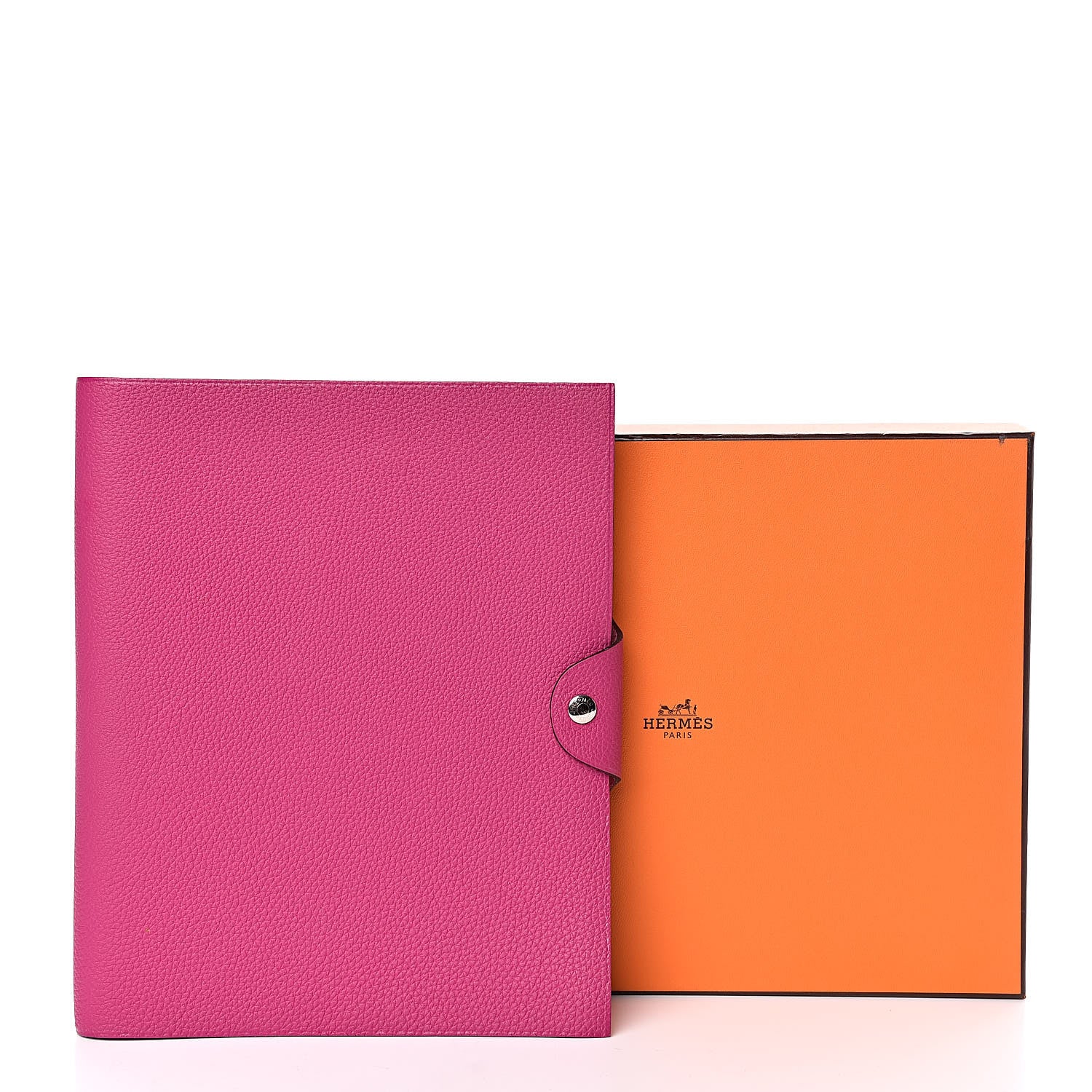 Hermes Togo Ulysse MM Notebook Cover Rose Pourpre 8 of 8