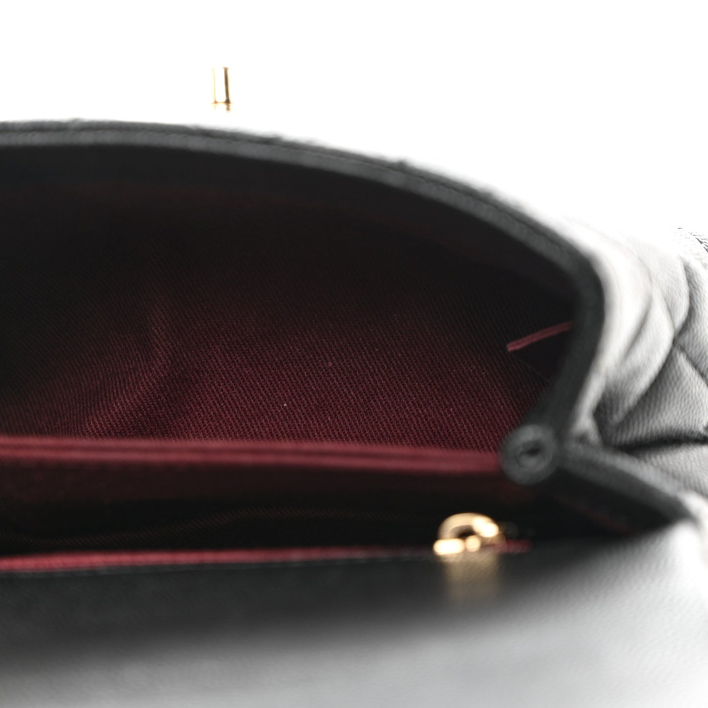 Caviar Lizard Embossed Quilted Extra Mini Coco Handle Flap Black