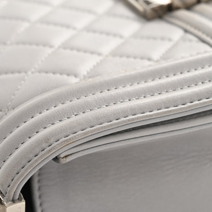 Chanel Lambskin Quilted Small Boy Flap Grey 12 of 12