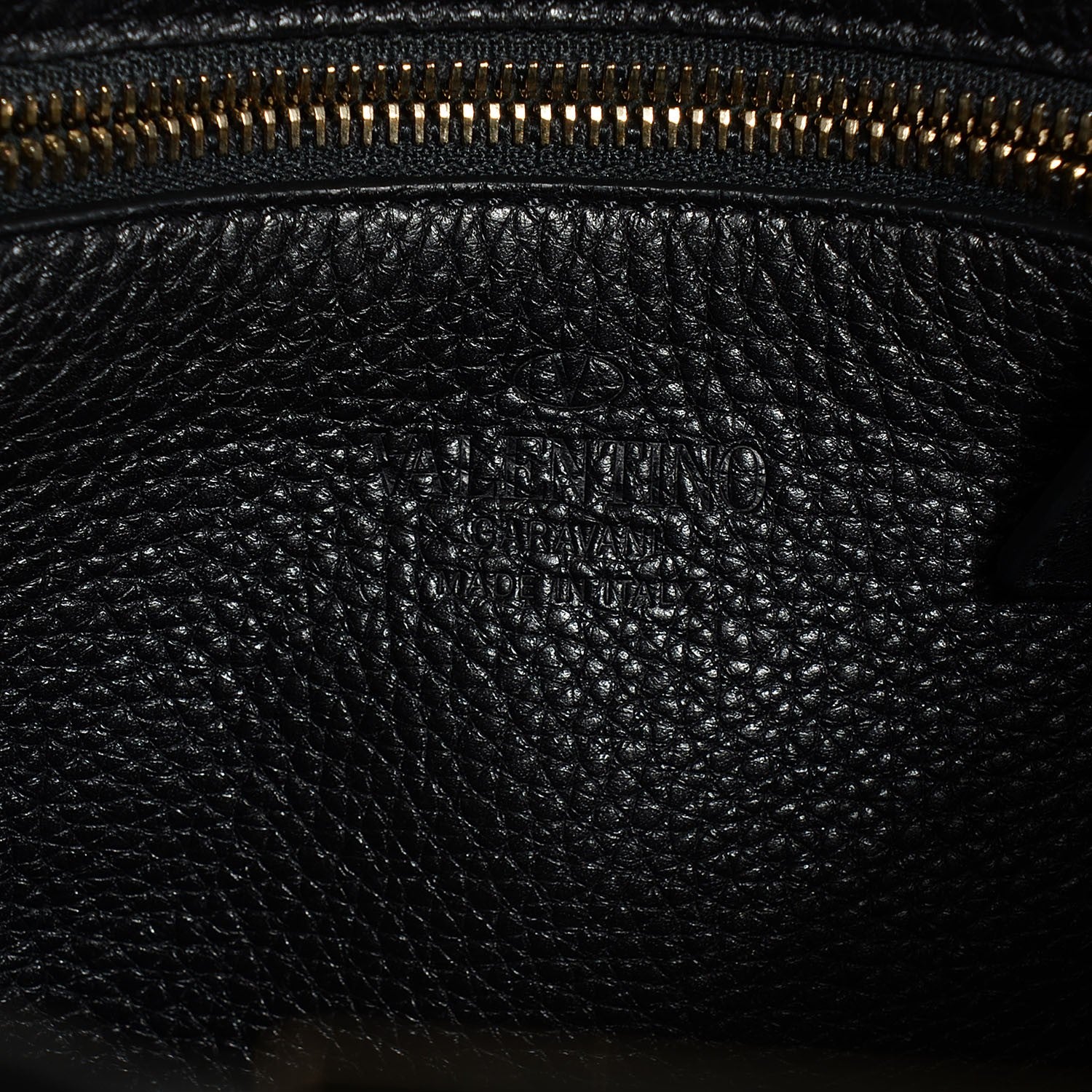 Valentino Garavani Pebbled Calfskin Small Rockstud Flip-Lock Messenger Bag Black 6 of 8