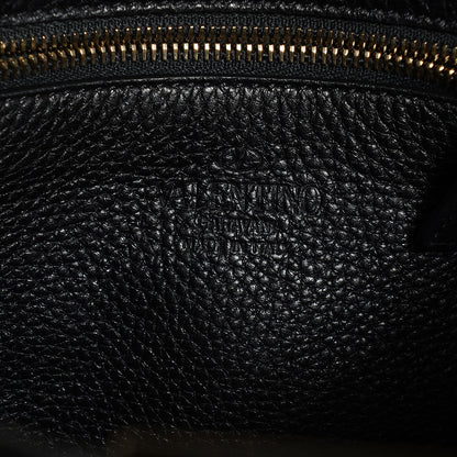 Valentino Garavani Pebbled Calfskin Small Rockstud Flip-Lock Messenger Bag Black 6 of 8