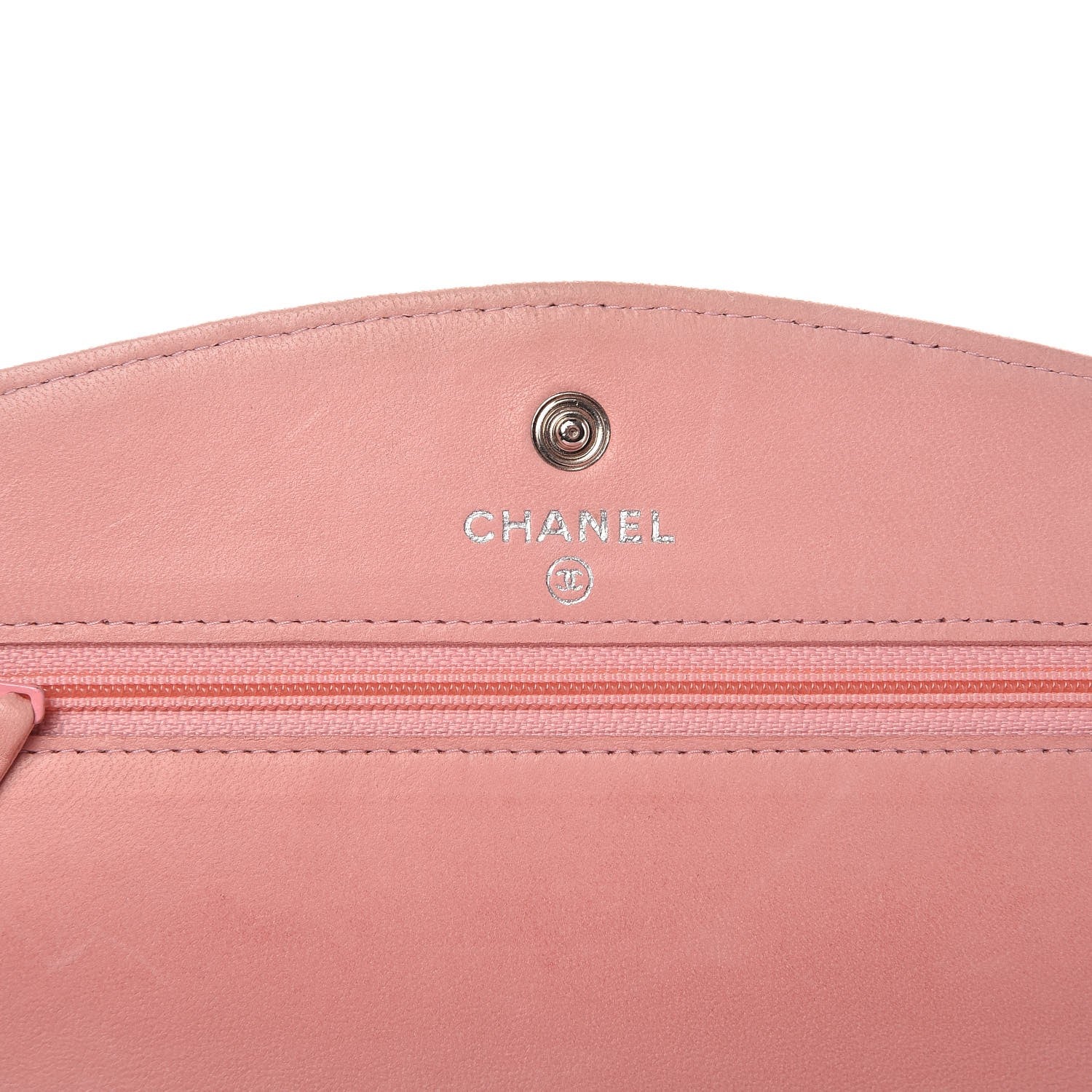 Chanel Caviar Timeless CC Wallet On Chain WOC Pink 6 of 12