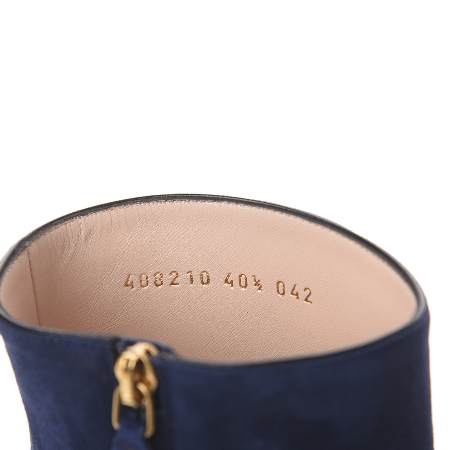 Kid Scamosciato GG Marmont Fringe 75mm Ankle Boots 40.5 Blue Ink