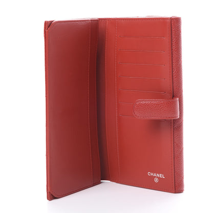 Chanel Caviar Quilted CC Long Double Wallet Red 5 of 11