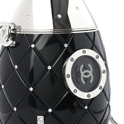 Chanel Plexiglass Crystal Rocket Ship Minaudière Clutch Black 7 of 8