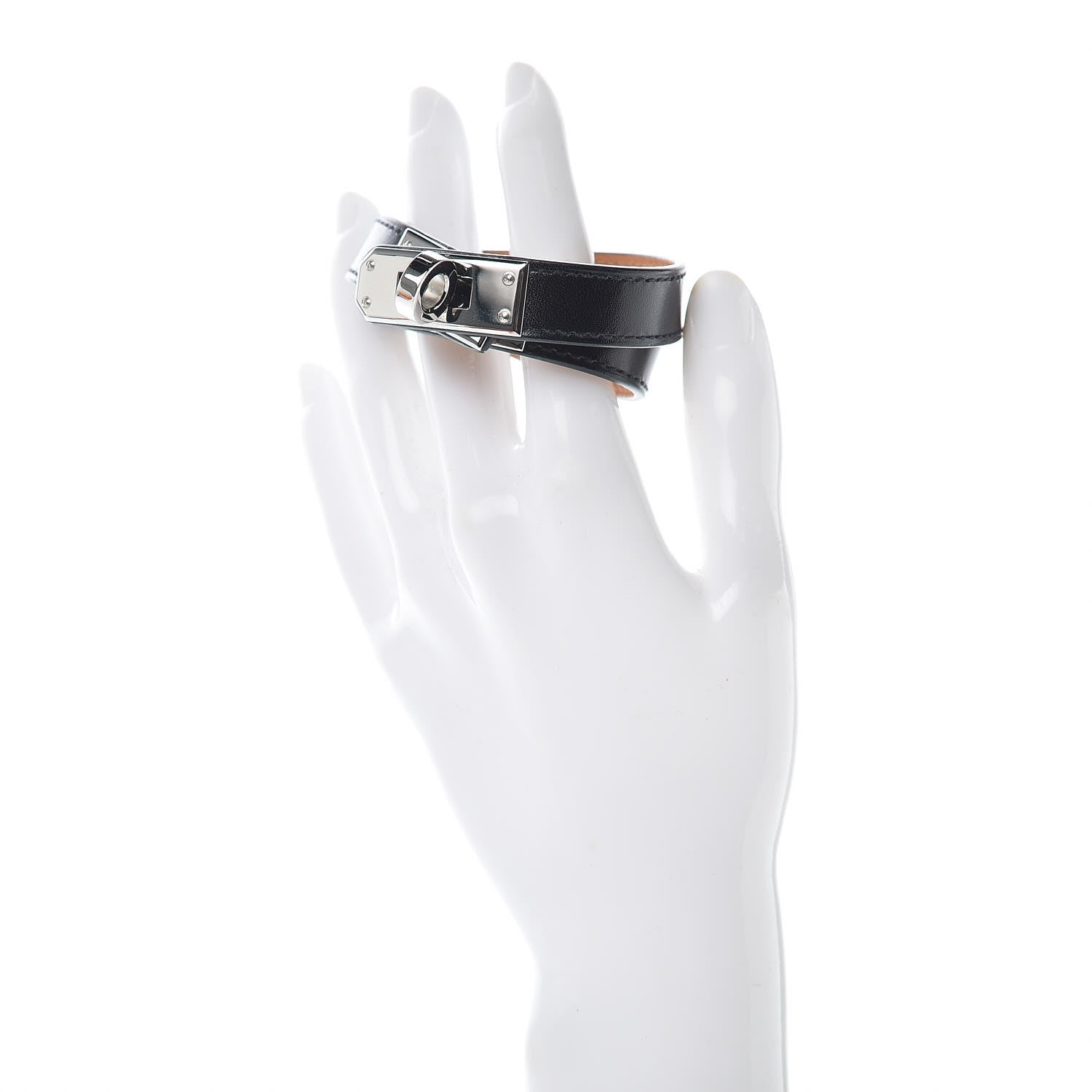 Hermes Box Kelly Double Tour Bracelet S Black 2 of 8