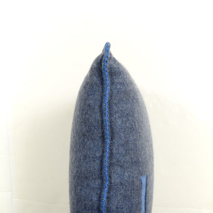 Louis Vuitton Wool Cashmere Cushion Pillow Blue Gray 3 of 5