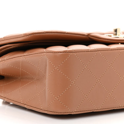 Chanel Lambskin Quilted Medium Double Flap Brown 9 of 12