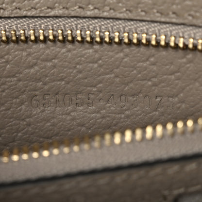 Gucci GG Supreme Monogram Textured Dollar Calfskin Web Small Ophidia Padlock Top Handle Bag Beige Mystic White Oatmeal 7 of 12