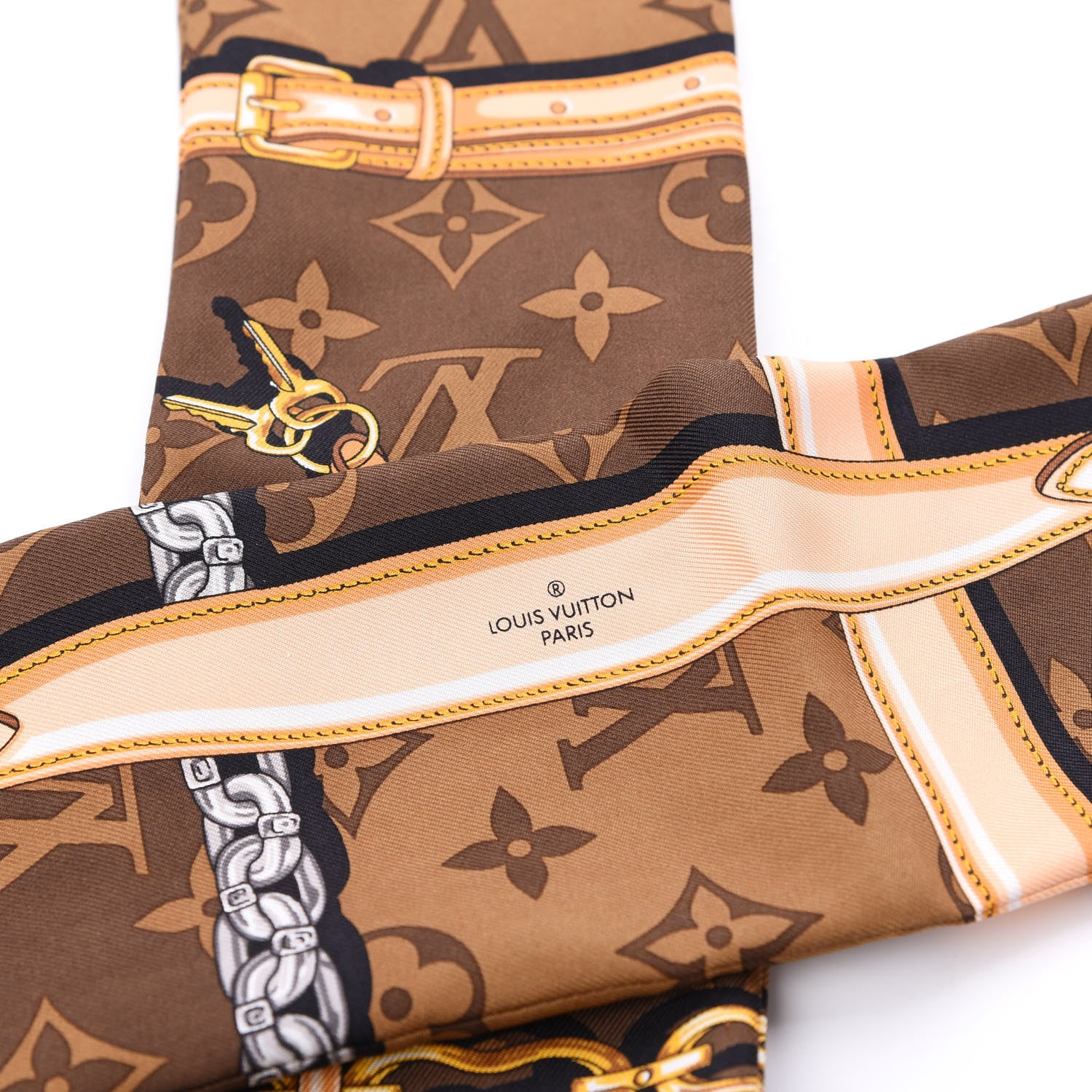 Louis Vuitton Silk Monogram Confidential Bandeau Brown 2 of 4