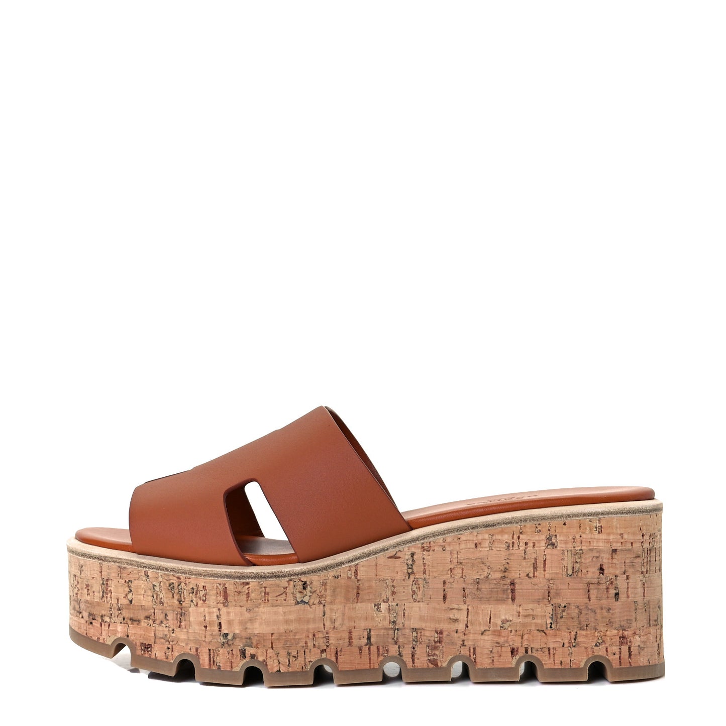 Calfskin Cork Eze 30 Sandals 37 Marron Glaise
