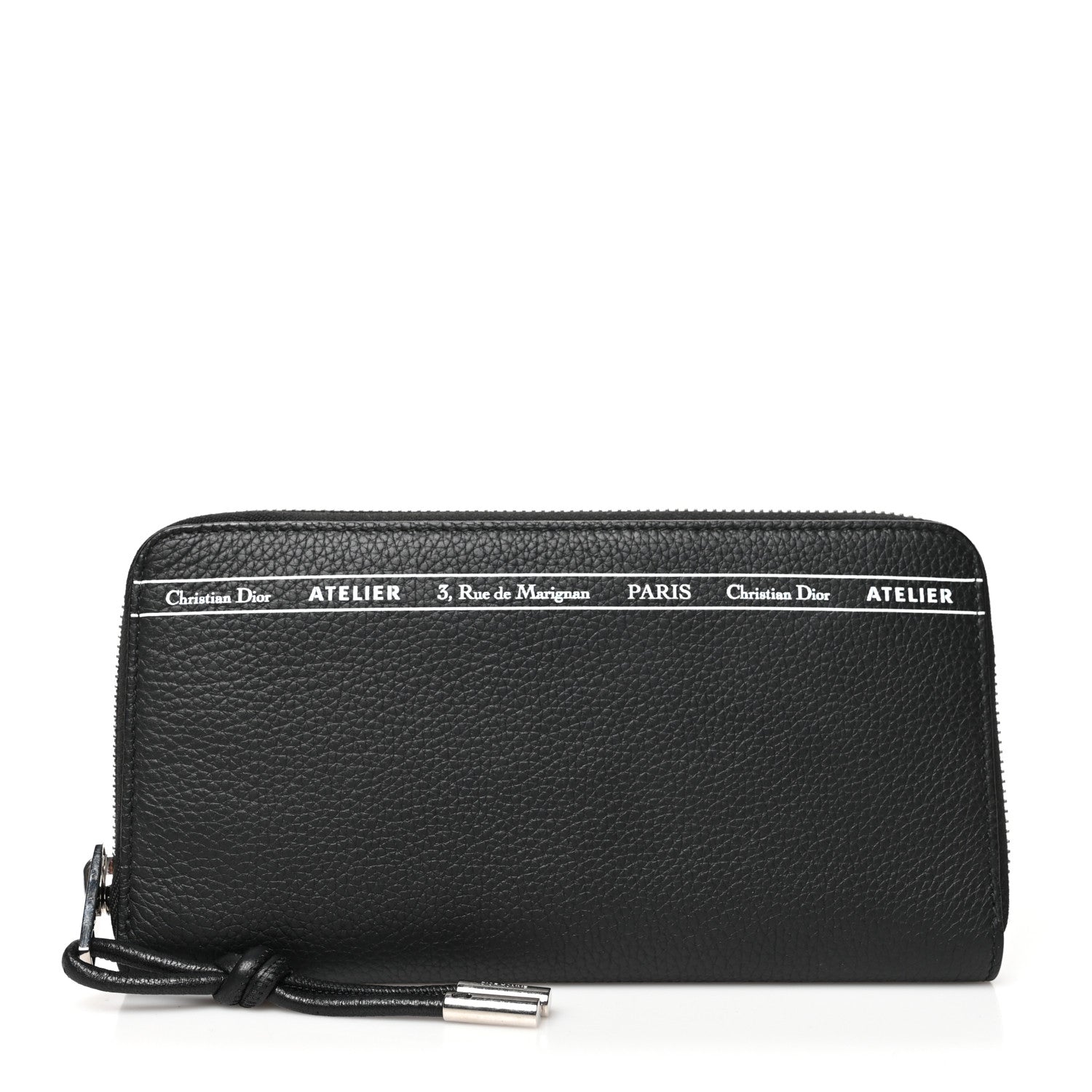 Christian Dior HOMME Grained Calfskin Zipped Wallet Black 1 of 6