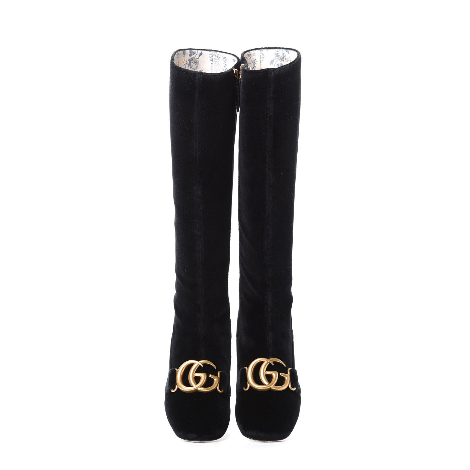 Gucci Velvet GG Victoire 55mm Boots 35.5 Black 5 of 10