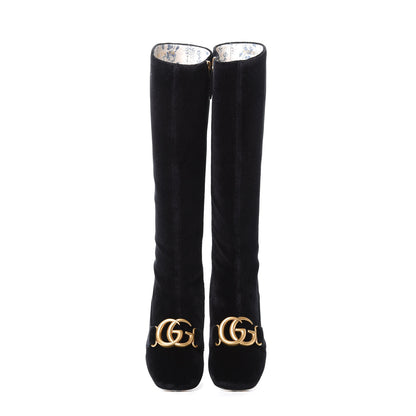 Gucci Velvet GG Victoire 55mm Boots 35.5 Black 5 of 10