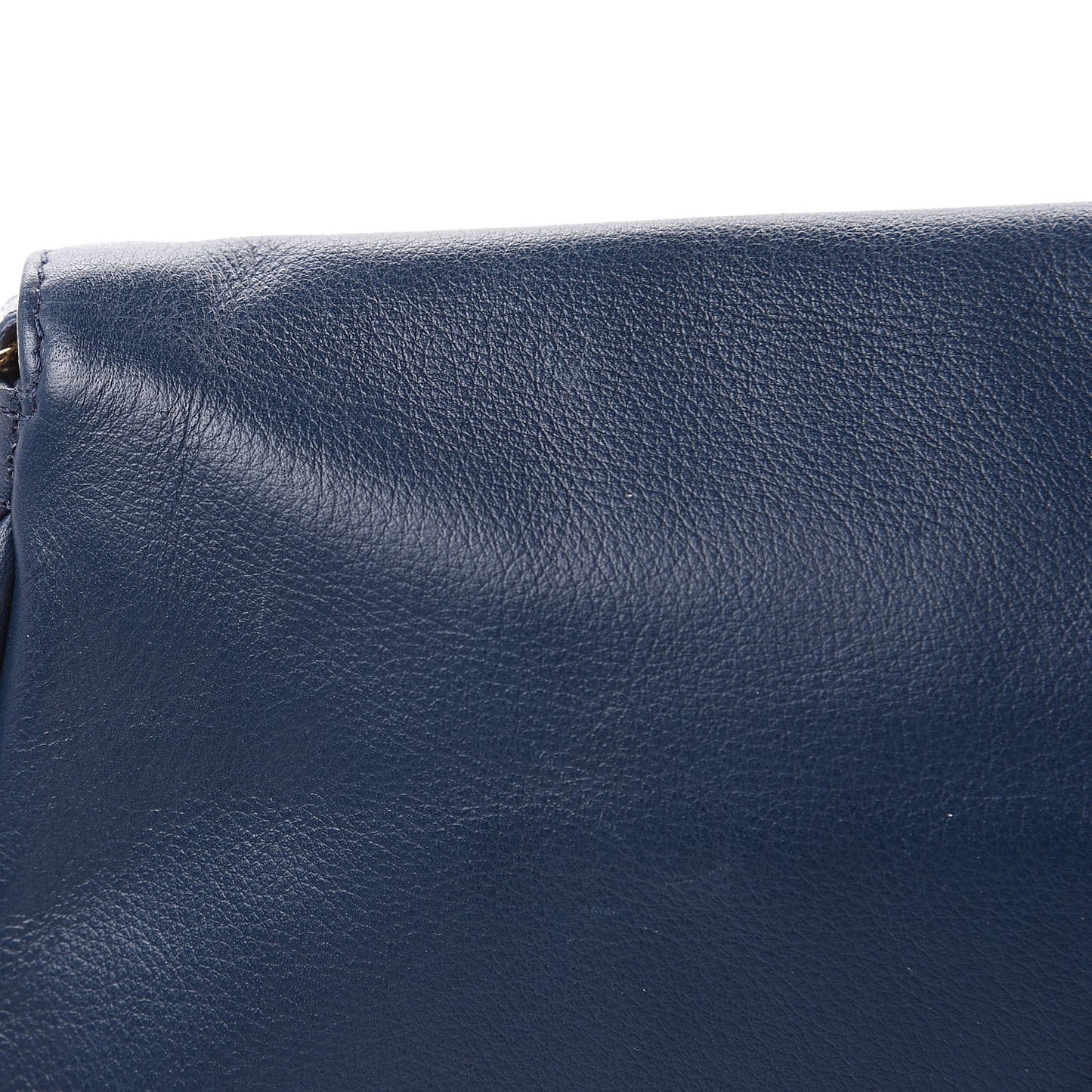 Vitello Flamingo Fendista Pouchette Crossbody Blue