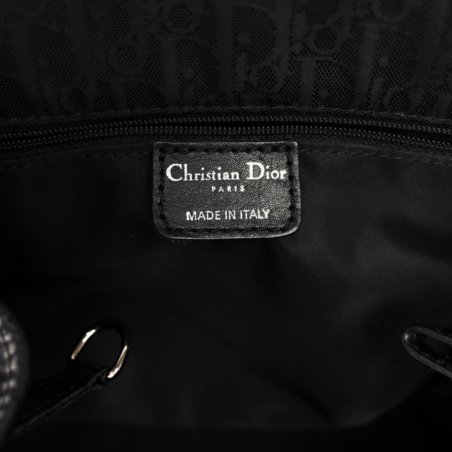 Christian Dior Nylon Monogram Medium Lovely Tote Black 6 of 10
