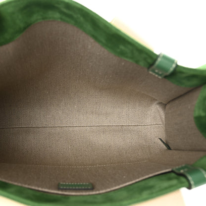 Chloe Suede Calfskin Medium Woody Tote Bright Green 4 of 9